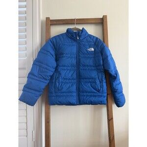 The North Face Blue 550 Boys M (10/12) Zip Up Puffer Jacket Coat